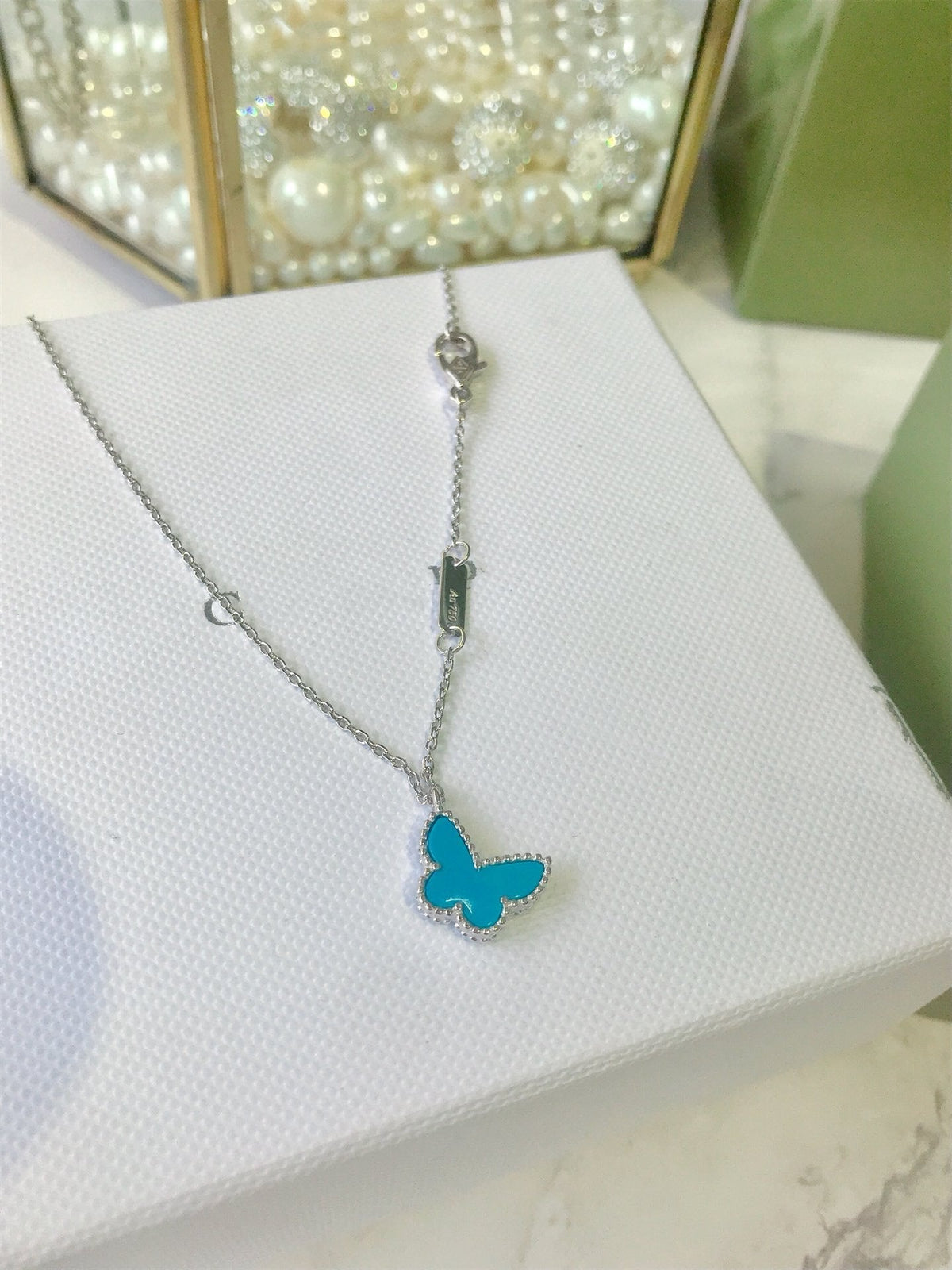 Van Cleef & Arpels BUTTERFLY TURQUOISE SILVER BRACELET
