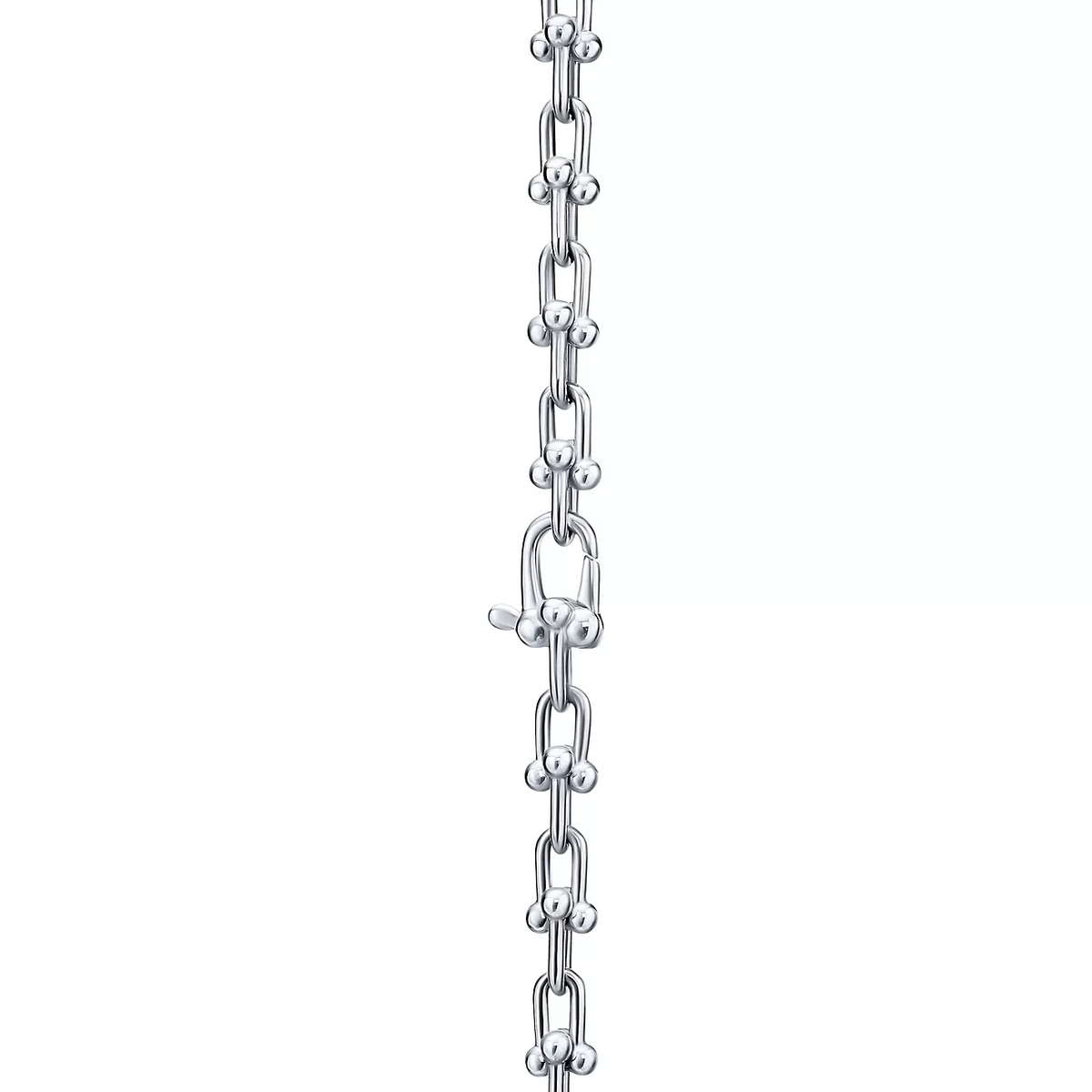TIFFANY HARDWEAR MICRO LINK 44 MOTIF SILVER BRACELET