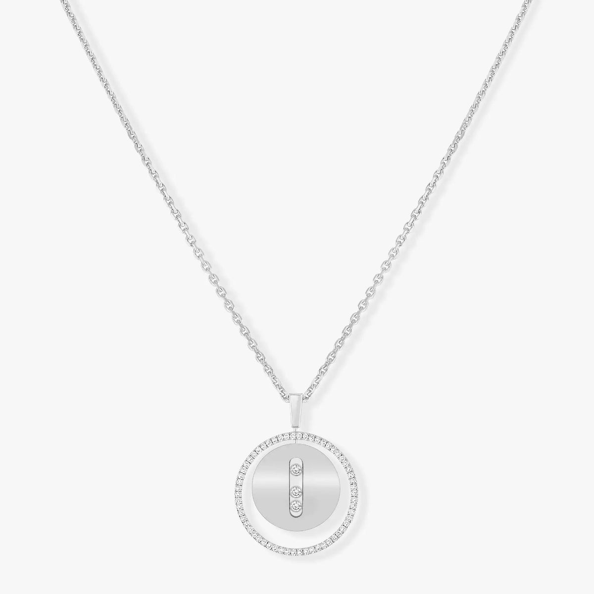MESSIKA LUCKY MOVE MM SILVER DIAMOND NECKLACE